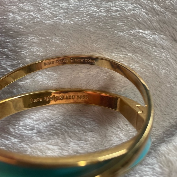 Kate Spate Bracelet Bangle Set♠️Gold and Turquoise - Picture 2 of 9